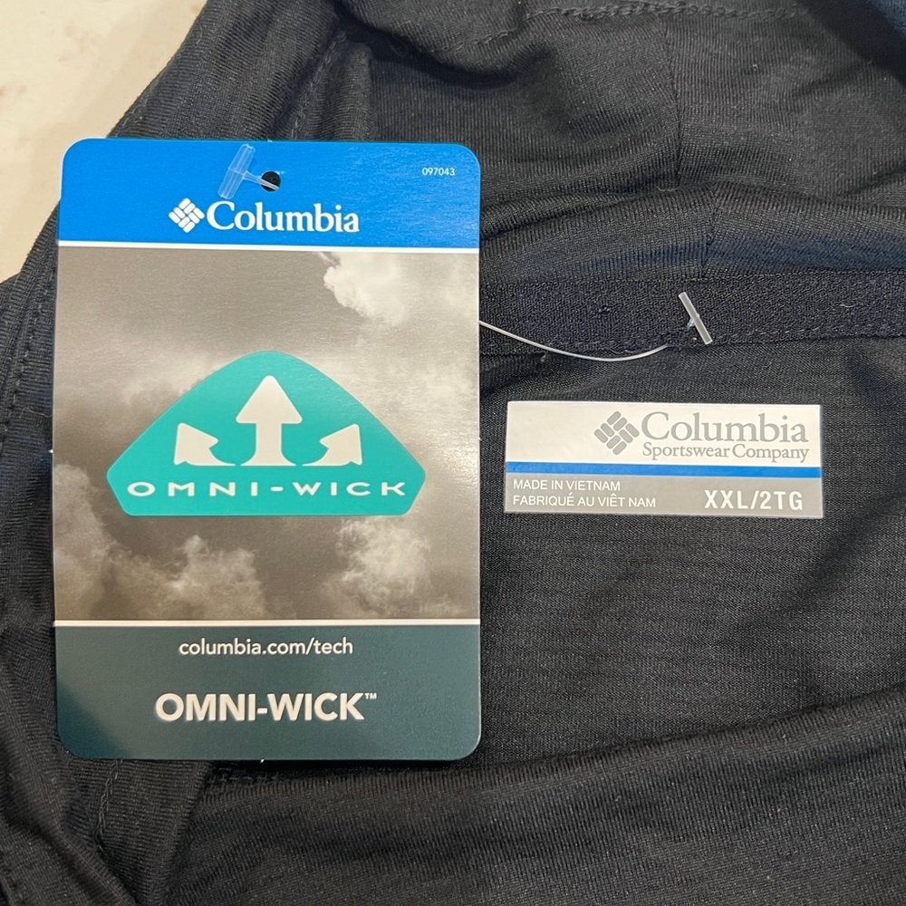 Columbia Omni-Wick Cowl Neck Active Pullover Black Long Sleeve XXL NWT - Picture 5 of 9